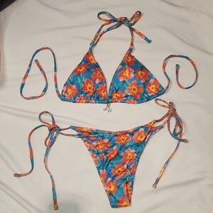 Shein | Floral Bikini Set | Sz L NEW